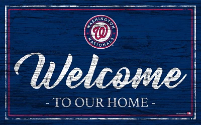 Fan Creations Washington Nationals Team Color 11 in x 19 in Welcome Sign                                                        