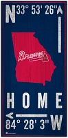 Fan Creations Atlanta Braves Coordinates 6 in x 12 in Sign                                                                      