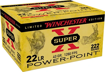 Winchester Super-X Power-Point 22 LR 40-Grain Rimfire Ammunition - 222 Rounds                                                   