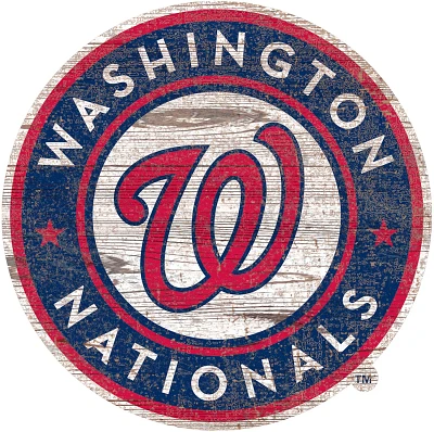 Fan Creations Washington Nationals Distressed Logo Cutout Sign                                                                  