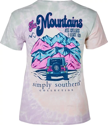 Simply Southern Women's Mountains Are Calling Short Sleeve T-Shirt