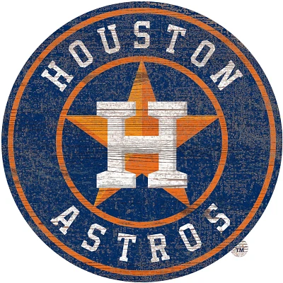 Fan Creations Houston Astros Distressed Logo Cutout Sign                                                                        