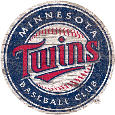 Fan Creations Minnesota Twins Distressed Logo Cutout Sign                                                                       