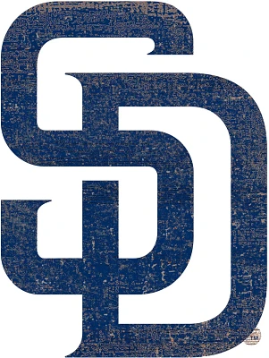 Fan Creations San Diego Padres Distressed Logo Cutout Sign                                                                      