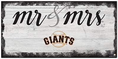 Fan Creations San Francisco Giants Script Mr & Mrs 6x12 Sign                                                                    