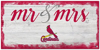 Fan Creations Arizona Cardinals Script Mr & Mrs 6x12 Sign