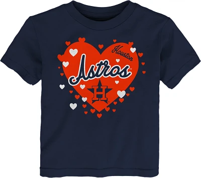 Outerstuff Infants’ Houston Astros Bubble Hearts T-shirt                                                                      