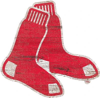 Fan Creations Boston Red Sox Distressed Logo Cutout Sign                                                                        