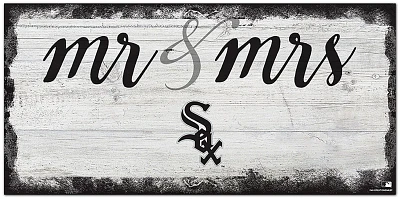 Fan Creations Chicago White Sox Script Mr & Mrs 6x12 Sign                                                                       