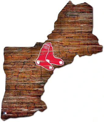 Fan Creations Boston Red Sox Logo Distressed State Sign                                                                         