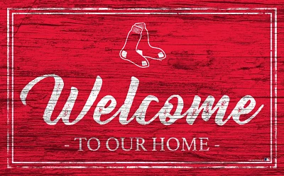 Fan Creations Boston Red Sox Team Color 11 in x 19 in Welcome Sign                                                              
