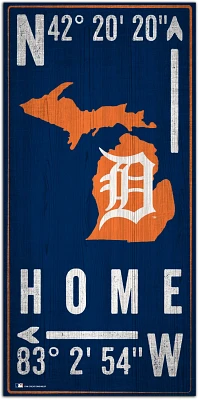 Fan Creations Detroit Tigers Coordinates 6 in x 12 in Sign                                                                      