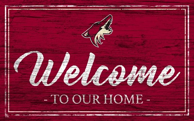 Fan Creations Phoenix Coyotes Team Color 11 in x 19 in Welcome Sign                                                             