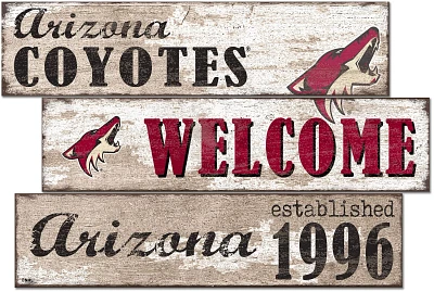 Fan Creations Arizona Coyotes Welcome 3 Plank Decor                                                                             