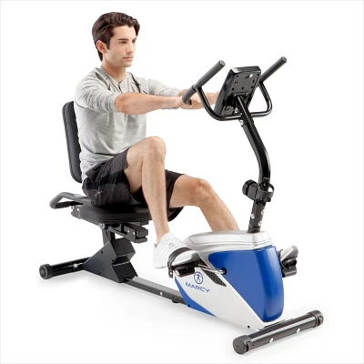 Marcy Magnetic Recumbent Bike with Pulse Rate Monitors                                                                          