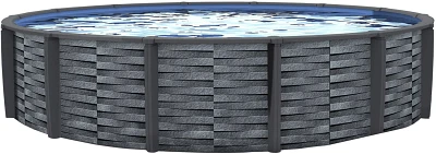 Blue Wave Affinity 30 ft Round Resin Top Rail Swimming Pool Package                                                             
