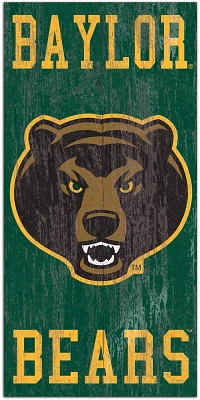 Fan Creations Baylor University Heritage Distressed Logo 6x12 Wall Decor                                                        