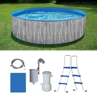 Blue Wave Capri 12 ft Round Steel Wall Pool Package                                                                             