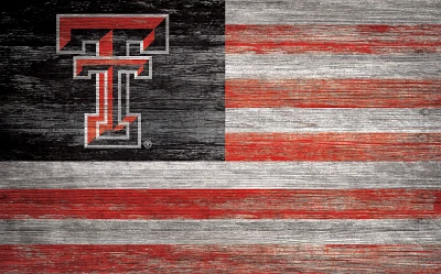 Fan Creations Texas Tech University Distressed Flag 11 in x 19 in Sign                                                          
