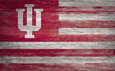 Fan Creations Indiana University Distressed Flag 11 in x 19 in Sign                                                             