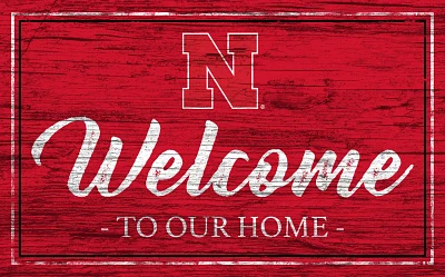 Fan Creations University of Nebraska Team Color 11 in x 19 in Welcome Sign                                                      