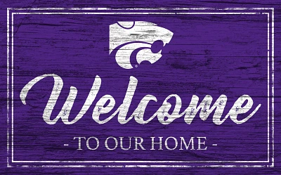 Fan Creations Kansas State University Team Color 11 in x 19 in Welcome Sign                                                     