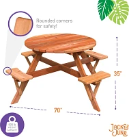 Jack & June Redwood Circular Picnic Table                                                                                       