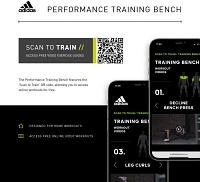 adidas Scan-To-Train Performance Training Bench                                                                                 