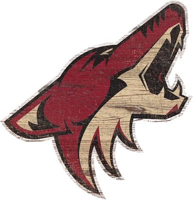 Fan Creations Phoenix Coyotes Distressed Logo Cutout Sign                                                                       
