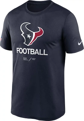 Nike Men's Houston Texans Dri-FIT Team Issue Legend Short Sleeve T-shirt                                                        