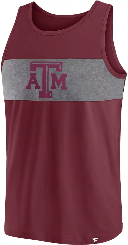 Fanatics Men's Texas A&M University Iconic Biblend Colorblock Perfect Changeover Tank Top