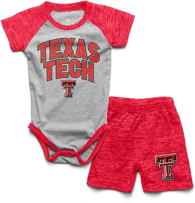 Wes and Willy Infant Boys' Texas Tech University Cloudy Yarn Creeper Set