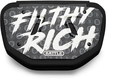 Battle Adults' Filthy Rich Football Back Plate                                                                                  