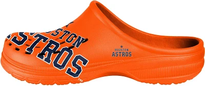 FOCO Men’s Houston Astros Big Logo Black Fur Clogs                                                                            