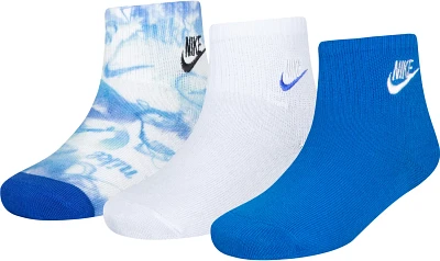 Nike Girls’ Tie-Dye Quarter Socks 3-Pack                                                                                      