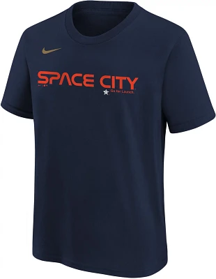 Nike Youth Houston Astros City Wordmark Graphic Short Sleeve T-shirt