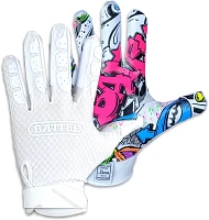 Battle Adults' Triple Threat Graffiti Football Gloves