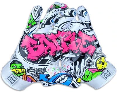 Battle Youth Triple Threat Graffiti Football Gloves