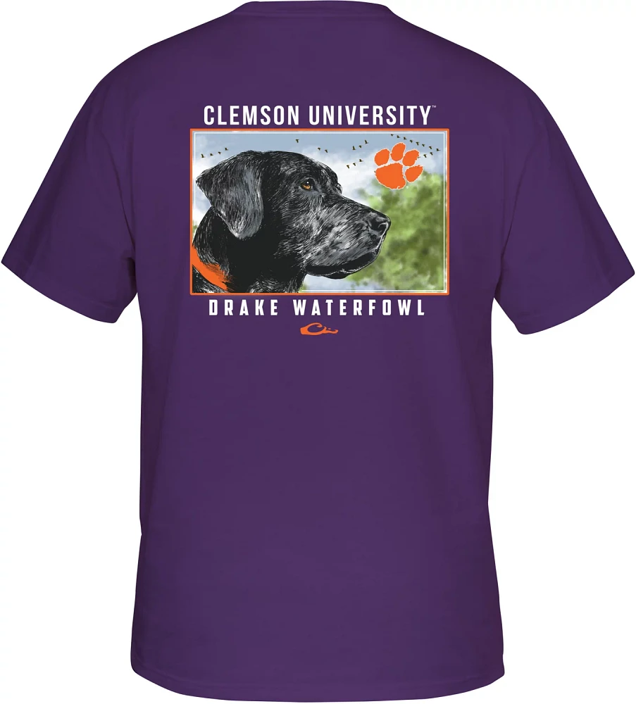 Drake Men's Clemson Black Lab T-shirt                                                                                           