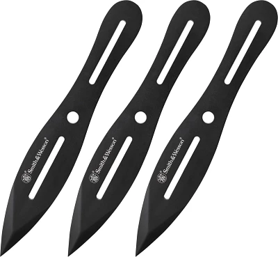 Smith & Wesson Black Throwing Knives 3 Pack with Sheath                                                                         