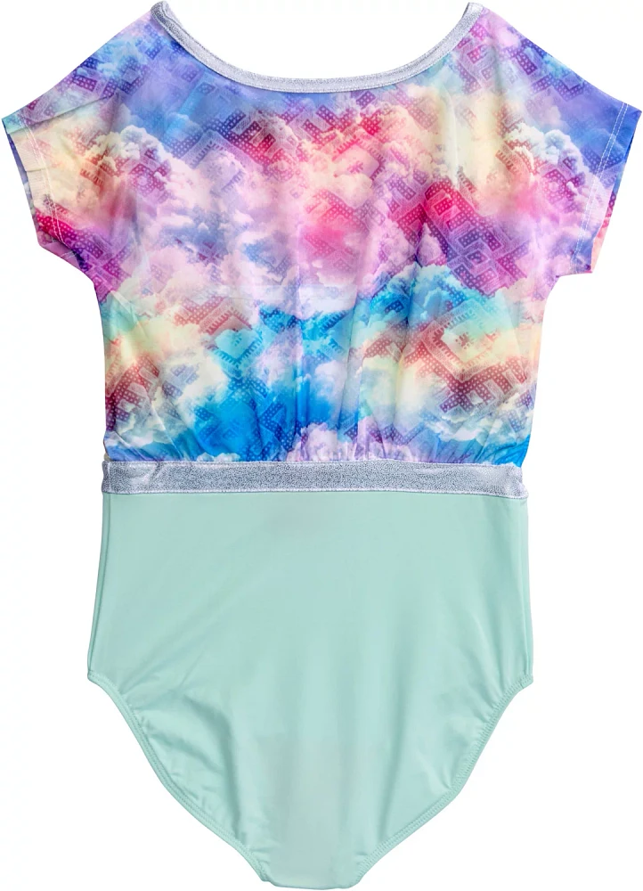 Rainbeau Moves Girls' Printed Short Sleeve Leotard