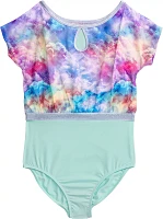 Rainbeau Moves Girls' Printed Short Sleeve Leotard