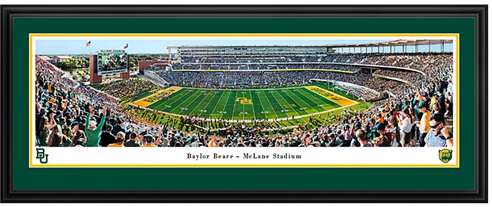 Blakeway Worldwide Panoramas Baylor University Football End Zone Single Mat Deluxe Framed Panoramic Print                       