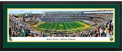 Blakeway Worldwide Panoramas Baylor University Football End Zone Single Mat Deluxe Framed Panoramic Print                       