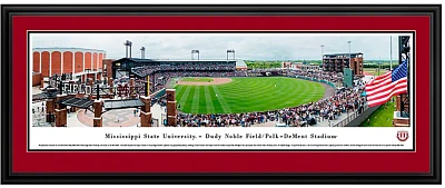 Blakeway Worldwide Panoramas Mississippi State University Baseball Single Mat Deluxe Framed Panoramic Print                     