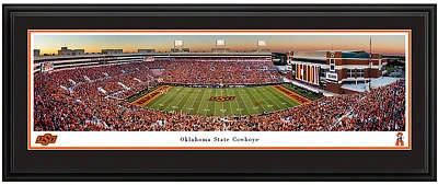 Blakeway Worldwide Panoramas Oklahoma State University Football Double Mat Deluxe Framed Panoramic Print                        