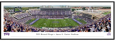 Blakeway Worldwide Panoramas Texas Christian University Football Standard Framed Panoramic Print                                