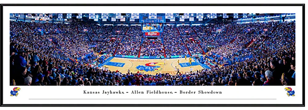 Blakeway Worldwide Panoramas University of Kansas Basketball Standard Framed Panoramic Print                                    
