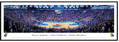 Blakeway Worldwide Panoramas University of Kansas Basketball Standard Framed Panoramic Print                                    
