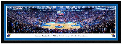Blakeway Worldwide Panoramas University of Kansas Basketball Single Mat Select Framed Panoramic Print                           